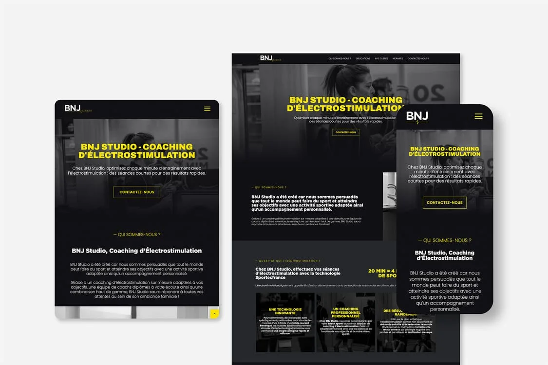 alt="Site web de BNJ Studio responsive ordinateur, tablette et mobile"