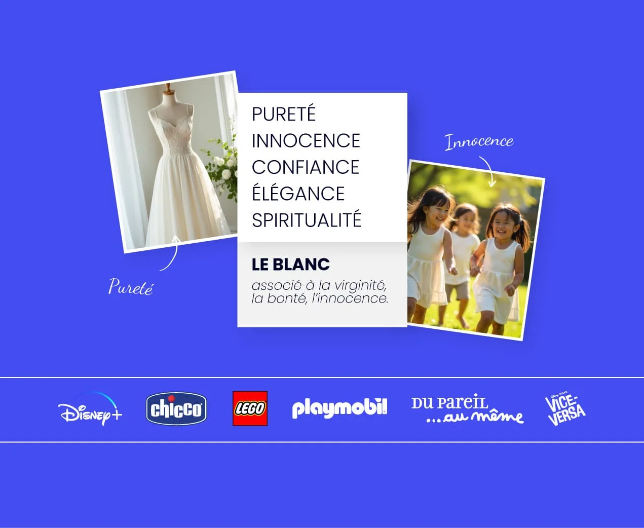 alt="La signification de la couleur blanc avec des logos de marques blancs"
