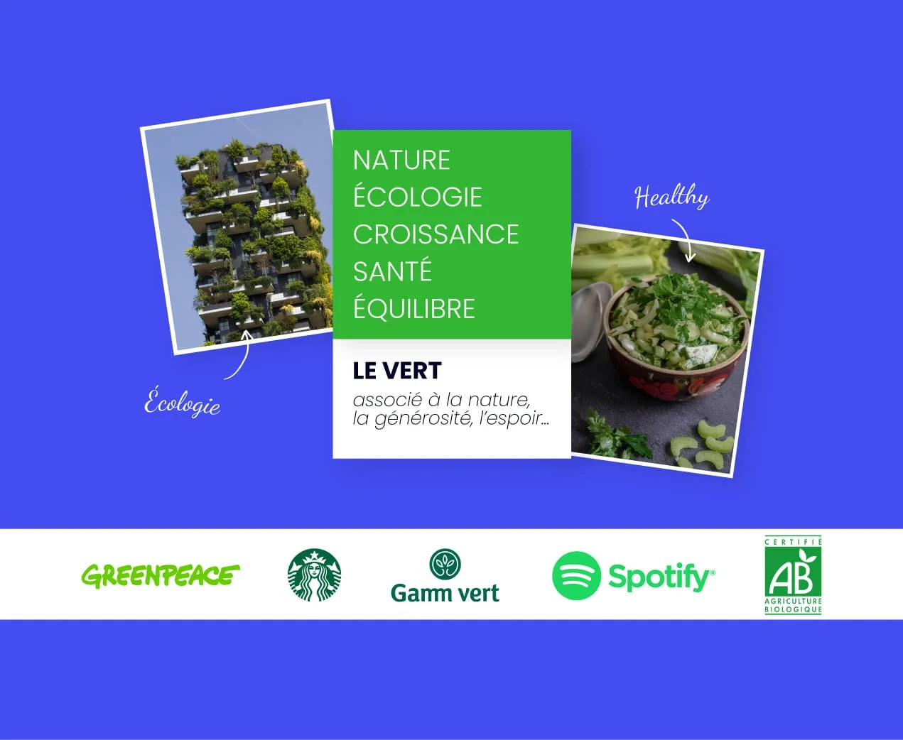 alt="La signification du vert avec des logos de marques verts"